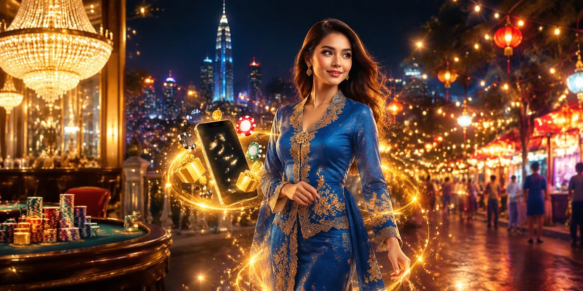 Wanita baju kurung mendaftar akaun loteri dalam talian di Kuala Lumpur