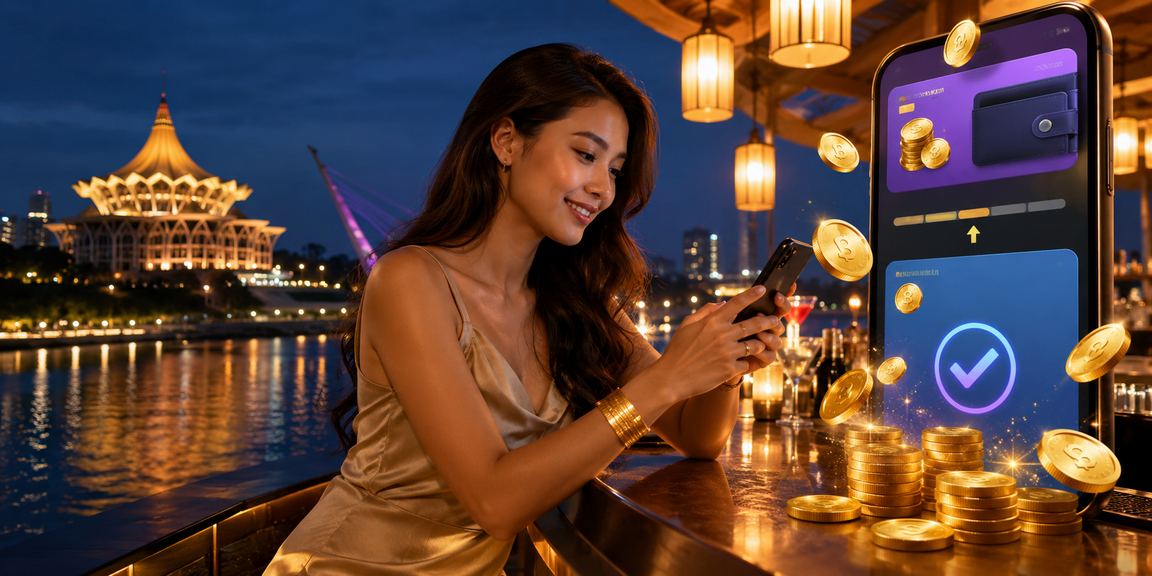 Pengguna mengakses kasino mudah alih vip99 di Kuching dengan selamat